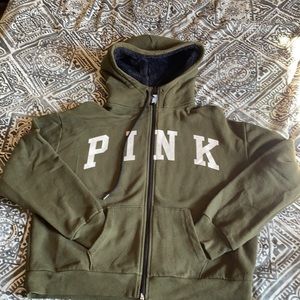 PINK, Jacket, Forest Green